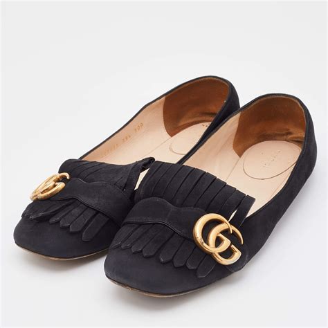 gucci marmont suede ballet flat|Gucci Ballet Flats for Women .